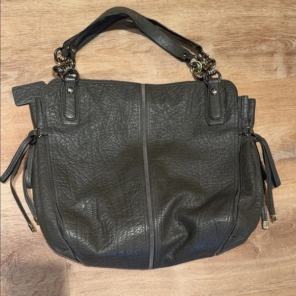 Coach Leather Shoulder Bag with Chain Handles - Picture 2 of 6